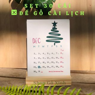 Đế gỗ cài lịch Đế gỗ kẹp lịch để bàn giá gỗ cài lịch năm Gỗ Xinh
