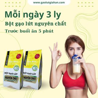 Bột gạo lứt ,giảm cân,giảm mỡ bụng GIAHAN FOOD [ 500g ] bột giảm cân tại nhà, hiệu quả, an toàn, làm từ gạo lứt huyết rồng, gạo hướng hữu cơ.