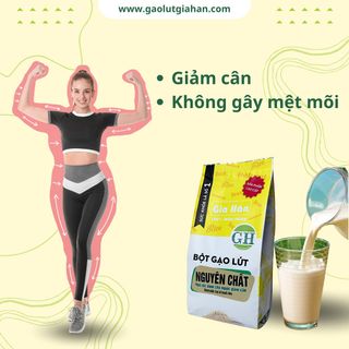 Bột gạo lứt ,giảm cân,giảm mỡ bụng GIAHAN FOOD [ 500g ] bột giảm cân tại nhà, hiệu quả, an toàn, làm từ gạo lứt huyết rồng, gạo hướng hữu cơ.