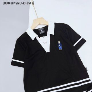 Set Bộ Polo Nữ Kẻ Viền Chất Umi Mềm Mượt, Logo Thêu Sắc Nét, Co Dãn Thoáng Mát Lịch Sự GBD0438