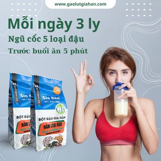 bột 5 loại đậu, bột tăng cân, tăng vòng 1, đẹp da ( 400g ) GIAHAN FOOD giúp. Bột 5 thứ đậu, đậu đen xanh lòng,đậu đỏ,đậu xanh, đậu nành và gạo lứt, ngũ cốc 5 loại đậu giàu dinh dưỡng.