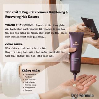 Tinh Chất Dưỡng Tóc Đen Bóng Mượt & Phục Hồi Dr's Formula Brightening & Recovering Hair Essence
