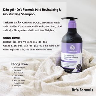 Dầu gội phục hồi và dưỡng ẩm Dr's Formula Mild Revitalizing & Moisturizing Shampoo