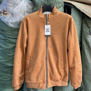 Áo khoác nam da lộn lót lông