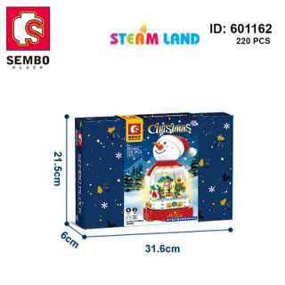 Bộ lego Hộp nhạc Giáng sinh Ngôi nhà Người tuyết - SEMBO 601162
