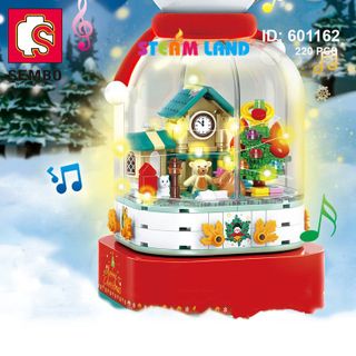 Bộ lego Hộp nhạc Giáng sinh Ngôi nhà Người tuyết - SEMBO 601162