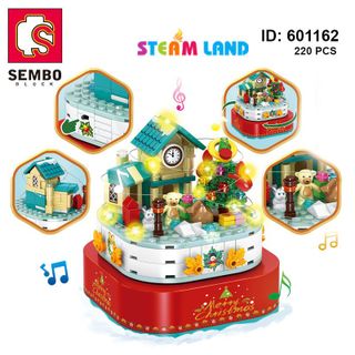 Bộ lego Hộp nhạc Giáng sinh Ngôi nhà Người tuyết - SEMBO 601162