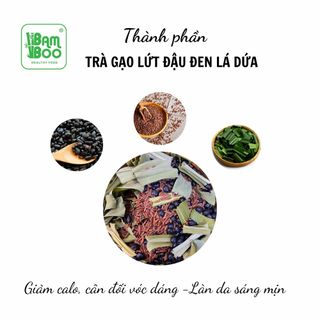 TRÀ GẠO LỨT ĐẬU ĐEN LÁ DỨA HOA NHÀI PHIÊN BẢN CAO CẤP - DETOKO