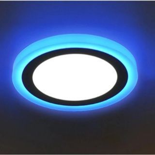 Đèn led ốp trần nổi 18+6W viền xanh dương - Vuông,Tròn..