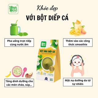 BỘT RAU DIẾP CÁ SẤY LẠNH 100G - BAMBOO