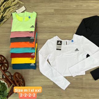 Áo crop nữ dài tay Chất thun co dãn 4c, dày, mịn mới nhất 2023 Thể Thao cao cấp Siêu Đẹp Giá Sỉ,