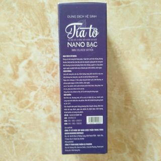 DUNG DỊCH VỆ SINH TÍA TÔ NANO BẠC NGỪA VIÊM NHIỄM NẤM NGỨA 150ML - DIOPHACO