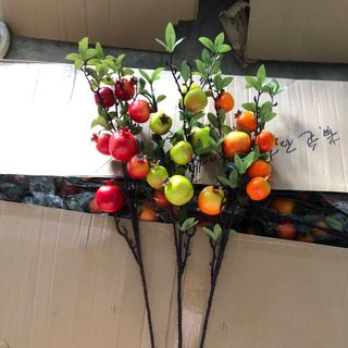 Cành 5 Quả Lựu Trang Trí Tết(Thùng 320 Cành)