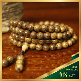 Vòng Trầm Hương Tốc Vườn 108 hạt (hàng chất lượng)