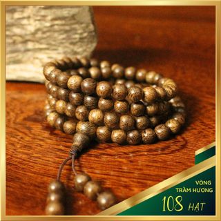 Vòng Trầm Hương Tốc Vườn 108 hạt (hàng chất lượng)