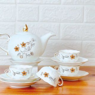 Bộ trà mẫu đơn vẽ đẹp gốm sứ Bát Tràng Duy Anh
