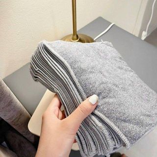 Set 50 Khăn Lau Đa Năng Sợi Tre Dày Dặn Màu Xám 25x25