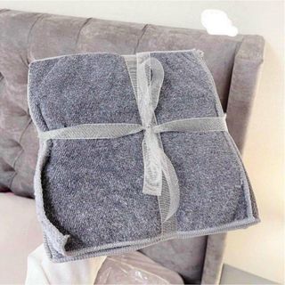 Set 50 Khăn Lau Đa Năng Sợi Tre Dày Dặn Màu Xám 25x25