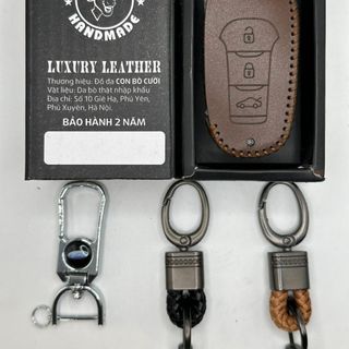 BAO DA BỌC CHÌA KHOÁ Ô TÔ,XE MÁY DA TH..ẬT XỊN CAO CẤP,KHÂU KHẮC THỦ CÔNG TỈ MỈ TỪNG CHIẾC FORD GẬP 3 NÚT,