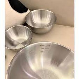 Bộ 3 Chén Inox Có Chia Vạch 17cm - 19cm - 25cm (Thùng 200)