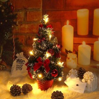 Cây Thông Noel Để Bàn 40cm - Kèm Đèn Và Phụ Kiện
