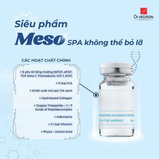 Advanced Meso Peptide Ampoule - Tinh chất giảm nếp nhăn, dưỡng ẩm, tăng sức sống, phục hồi và tăng sinh cấu trúc da Dr, HEDISON