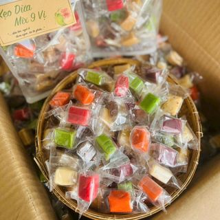 KẸO DỪA 9 VỊ ĐẶC SẢN BẾN TRE, ÍT NGỌT, BÉO CỐT DỪA TỰ NHIÊN 500G - WINNIE HOUSE