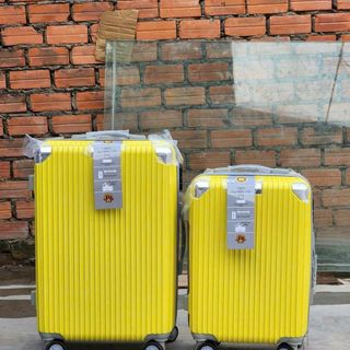 Bộ 2 Bộ 2  VALI NHỰA BO GÓC Tròn - 20-24in Cao Cấp có hộp ( Hàng, Giá Tận Xưởng )