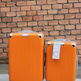 Bộ 2 Bộ 2  VALI NHỰA BO GÓC Tròn - 20-24in Cao Cấp có hộp ( Hàng, Giá Tận Xưởng )