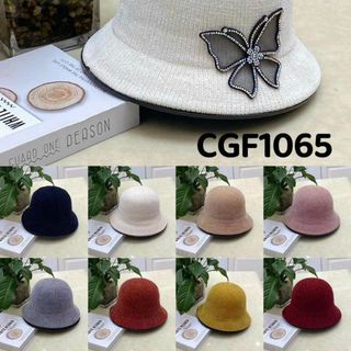 Mũ bucket lông chữ F QC