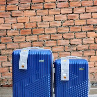 Bộ 2 VALI NHỰA Hoạ Tiết Chéo - 20-24in (Hàng, Giá Tận Xưởng)