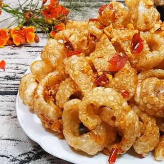 1kg Da heo phồng giòn mắm tỏi ớt ngon Nga Hoàng