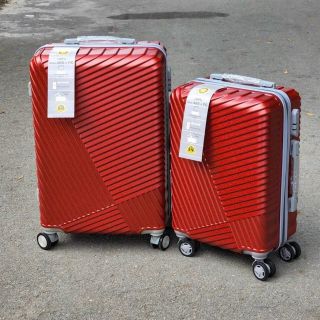 Bộ 2 VALI NHỰA Hoạ Tiết Sọc Chéo - 20-24in (Hàng, Giá Tận Xưởng)