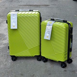 Bộ 2 VALI NHỰA Hoạ Tiết Sọc Chéo - 20-24in (Hàng, Giá Tận Xưởng)