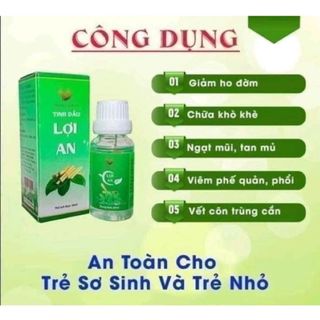 TINH DẦU LONG ĐỜM LỢI AN GIẢM HO ĐỜM ,NGẠT MŨI GIẢM PHẾ QUẢN ,PHỔI