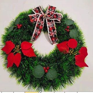 Vòng nguyệt quế trang trí Noel loại cơ bản 38cm