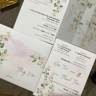 In thiệp cưới mẫu mã đa dạng - tự thiết kế theo xu hướng hiện đại