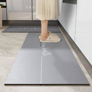 Set 2] Thảm trải nhà bếp Silicon siêu thấm chống trượt 40x60cm và 40x120cm