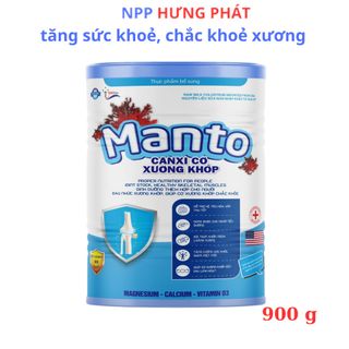 Sữa MANTO CANXI CƠ XƯƠNG KHỚP giúp xương chắc khỏe, ngừa nguy cơ loãng xương hộp 900g giá sỉ
