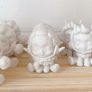 Tượng thạch cao, TƯỢNG THẠCH CAO tô màu , Tượng Skullpanda 2D