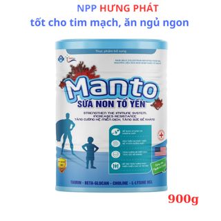 Sữa MANTO SỮA NON TỔ YẾN giúp phát triển chiều cao và trí não Hộp 900g giá sỉ