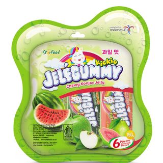 Thạch Dẻo Jelégummy Kiokio (TÚI XANH VỊ TÁO, ỔI, DƯA HẤU) (Túi)
