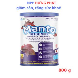 Sữa MANTO DETOX MILK giảm cân, tăng đề kháng, làm đẹp da hộp 800g giá sỉ
