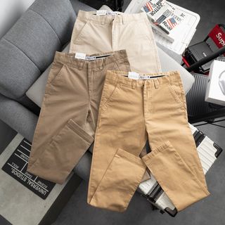 Quần dài kaki Hàn Quốc form slim túi mổ, mạc lưng da chất vải cao cấp, co giãn và dày dặn SỈ CHỈ TỪ 1 RI