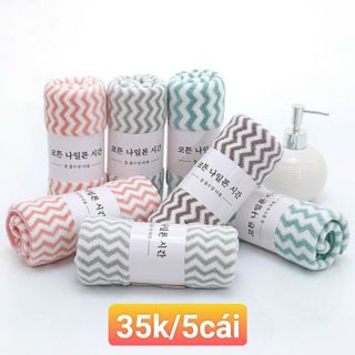 Set 5 cái khăn tắm Hàn Quốc 30 x 50cm giá sỉ