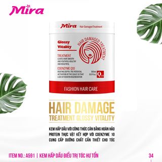 Kem Hấp Dầu Mira Hair Damage Treatment Glossy Vitality Suôn Mềm, Bóng Mượt (Đỏ) A603 giá sỉ