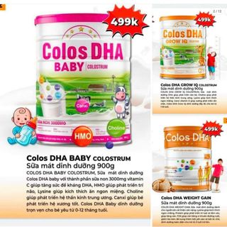 Sữa Colos BaBy DHA sữa mát tăng đề kháng, phát triển toàn diện 0-12 th