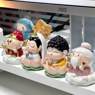 Tượng Thần Tài,Quan Âm,Như Lai,Nguyệt Lão cười dễ thương,mang lại may mắn tài lộc