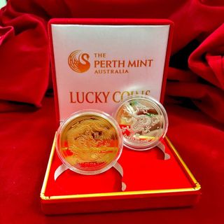 CẶP XU ÚC HÌNH CON RỒNG CÓ HỘP - SP005385B