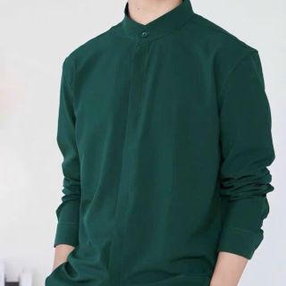 ÁO SƠ MI LỤA TAY LỠ UNISEX DÀI TAY